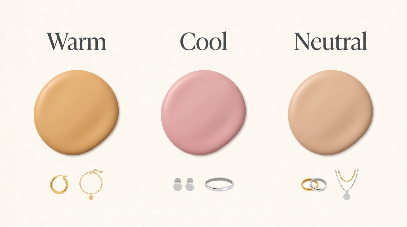 Warm, cool and neutral skin undertones in seasonal color analysis