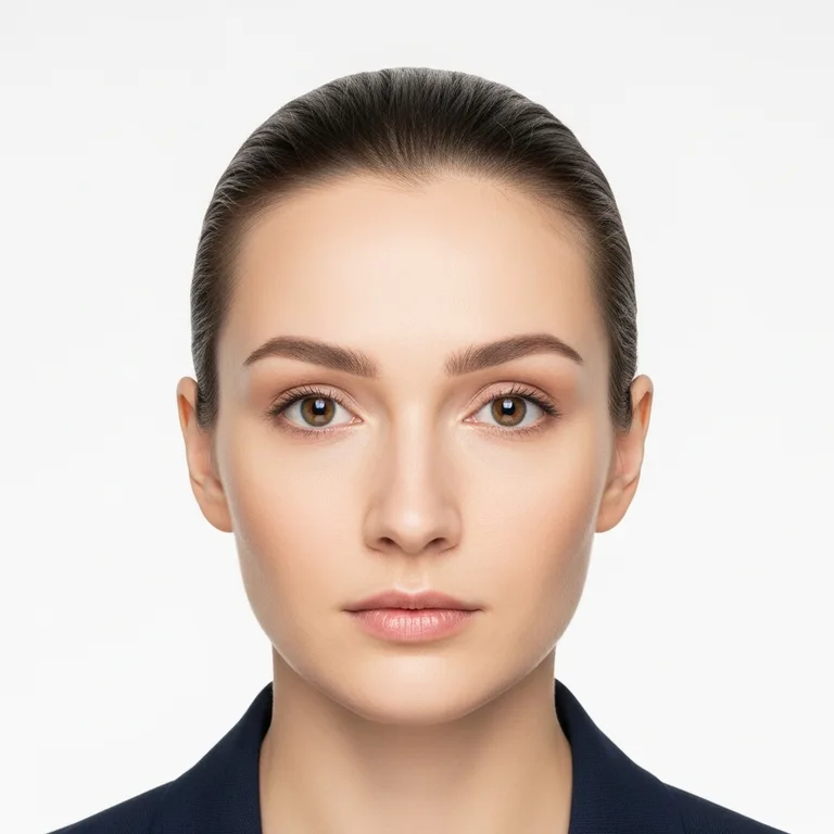 Oval face shape outline